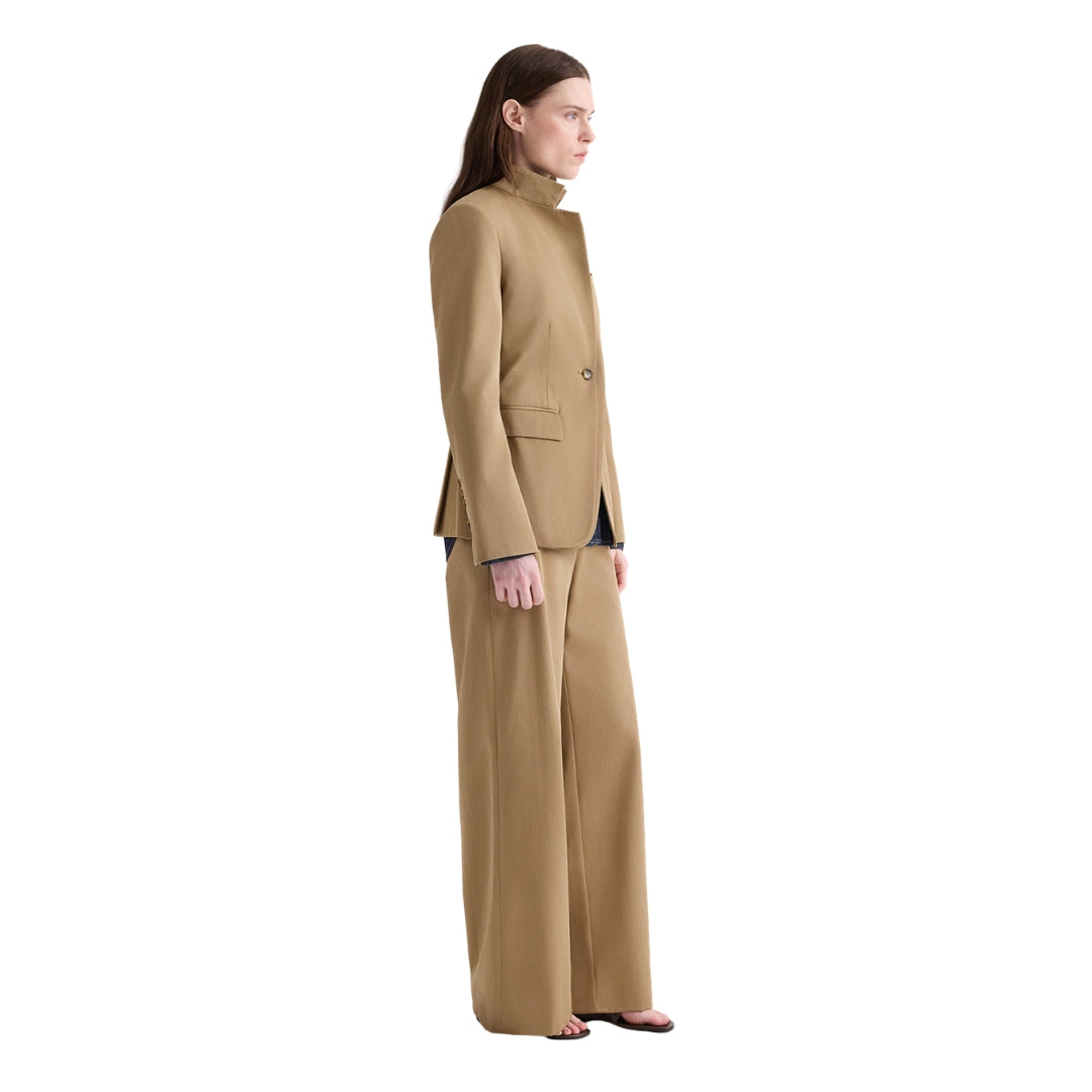 The Double Take Trench Chino Twill Blazer in British Khaki
