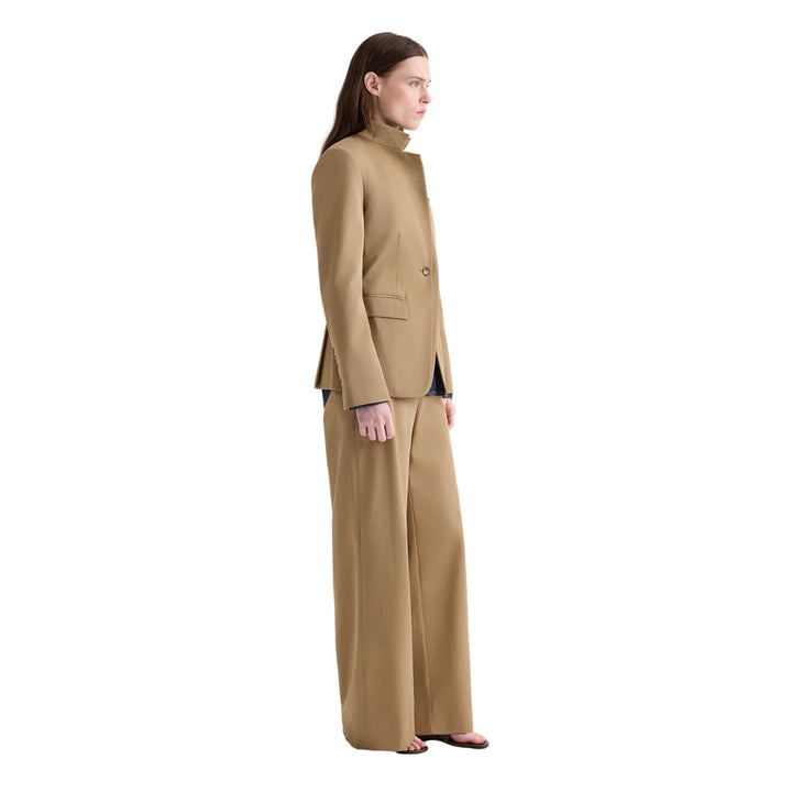 The Double Take Trench Chino Twill Blazer in British Khaki