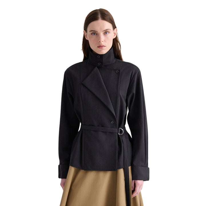 The Last Chapter Italian Wool Twill Jacket in Smoke