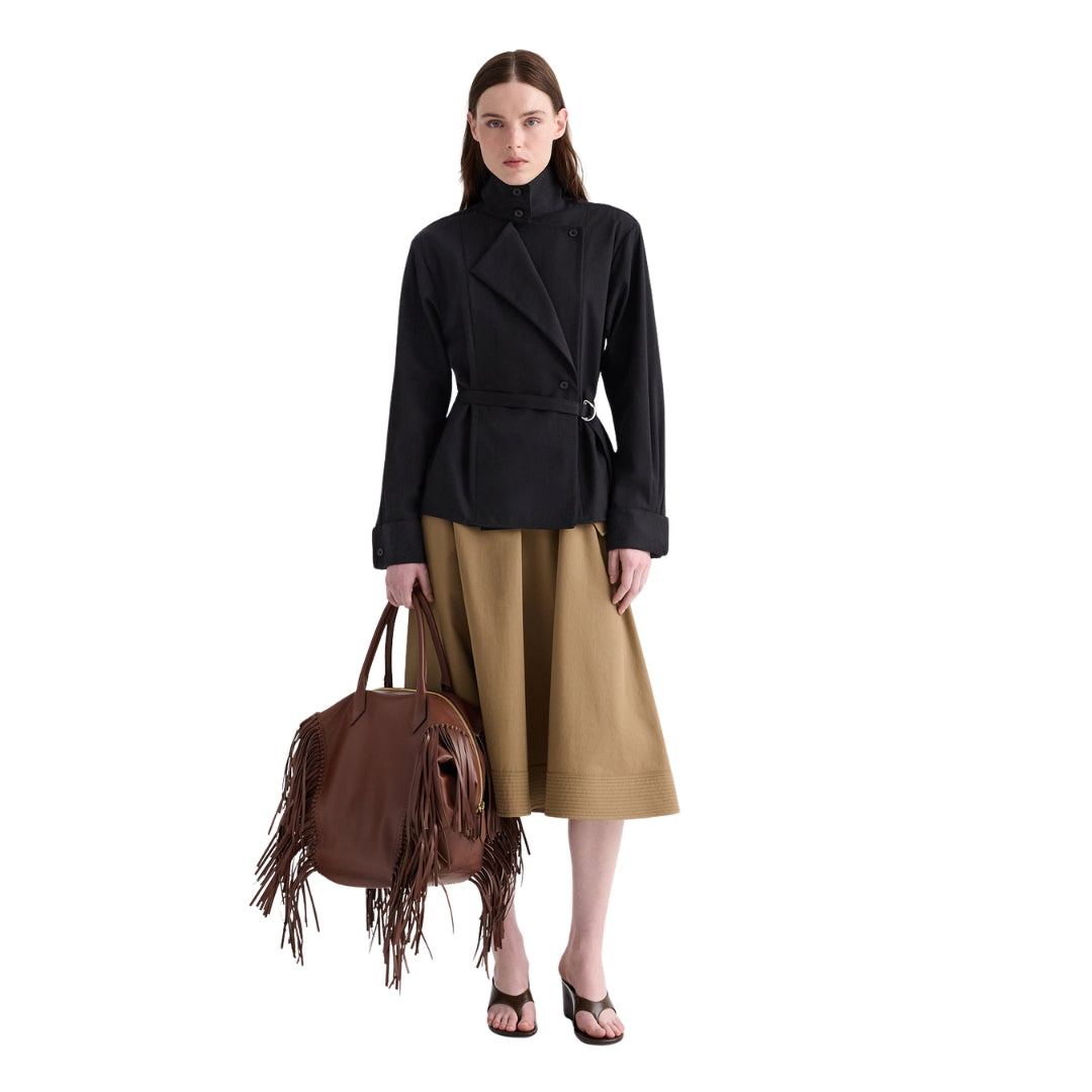 The Last Chapter Italian Wool Twill Jacket in Smoke