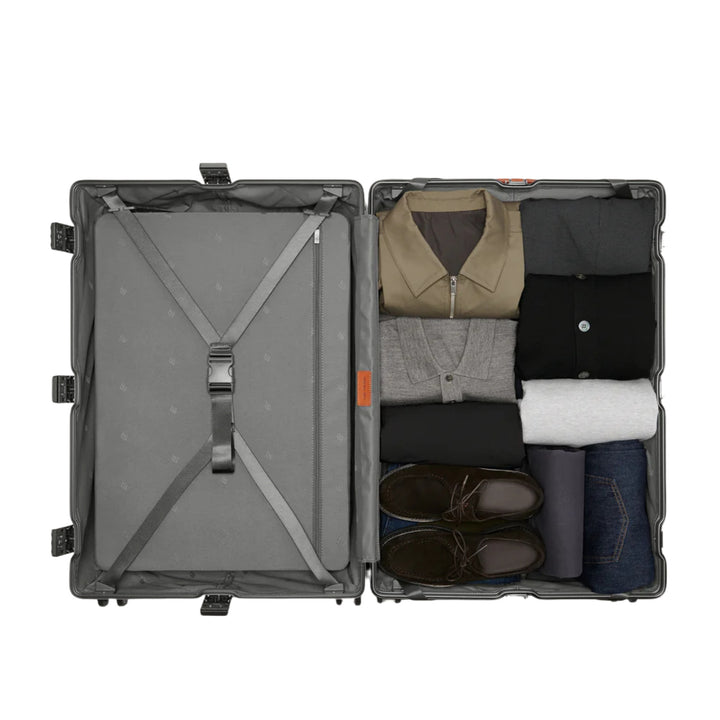 The Large Check-in Grey/Cognac