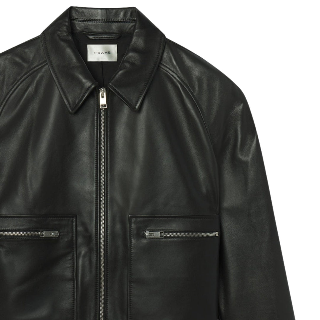 The Leather Zip Front Jacket