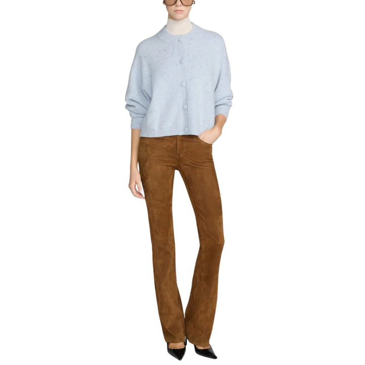 The Lightweight Fleck Cardi in Light Blue