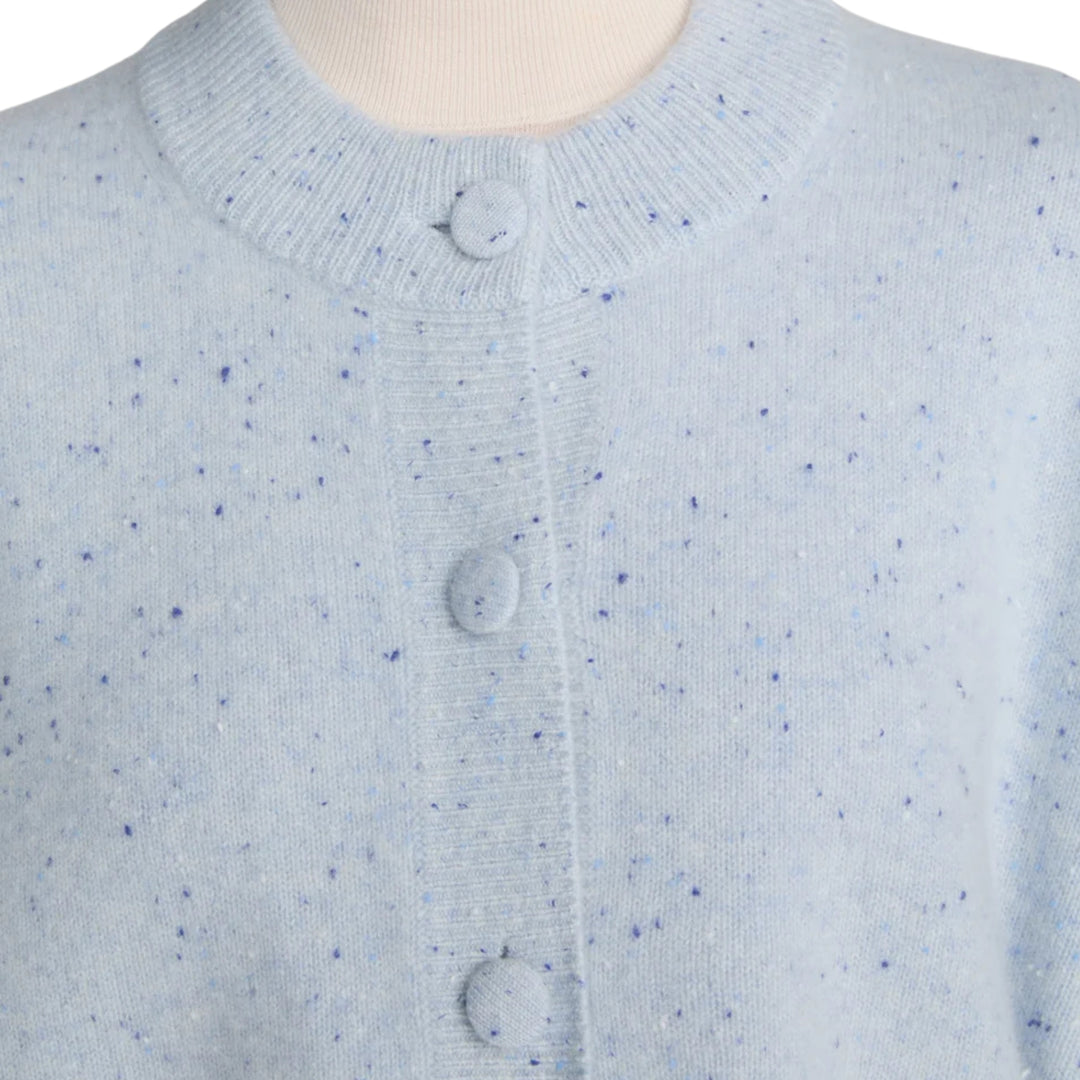 The Lightweight Fleck Cardi in Light Blue