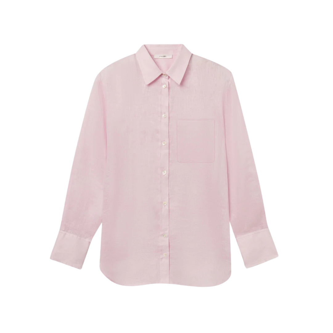 The Linen Boy Shirt in Bubble Gum