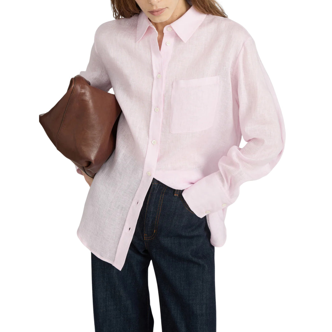 The Linen Boy Shirt in Bubble Gum