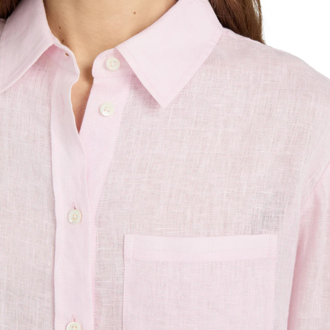 The Linen Boy Shirt in Bubble Gum