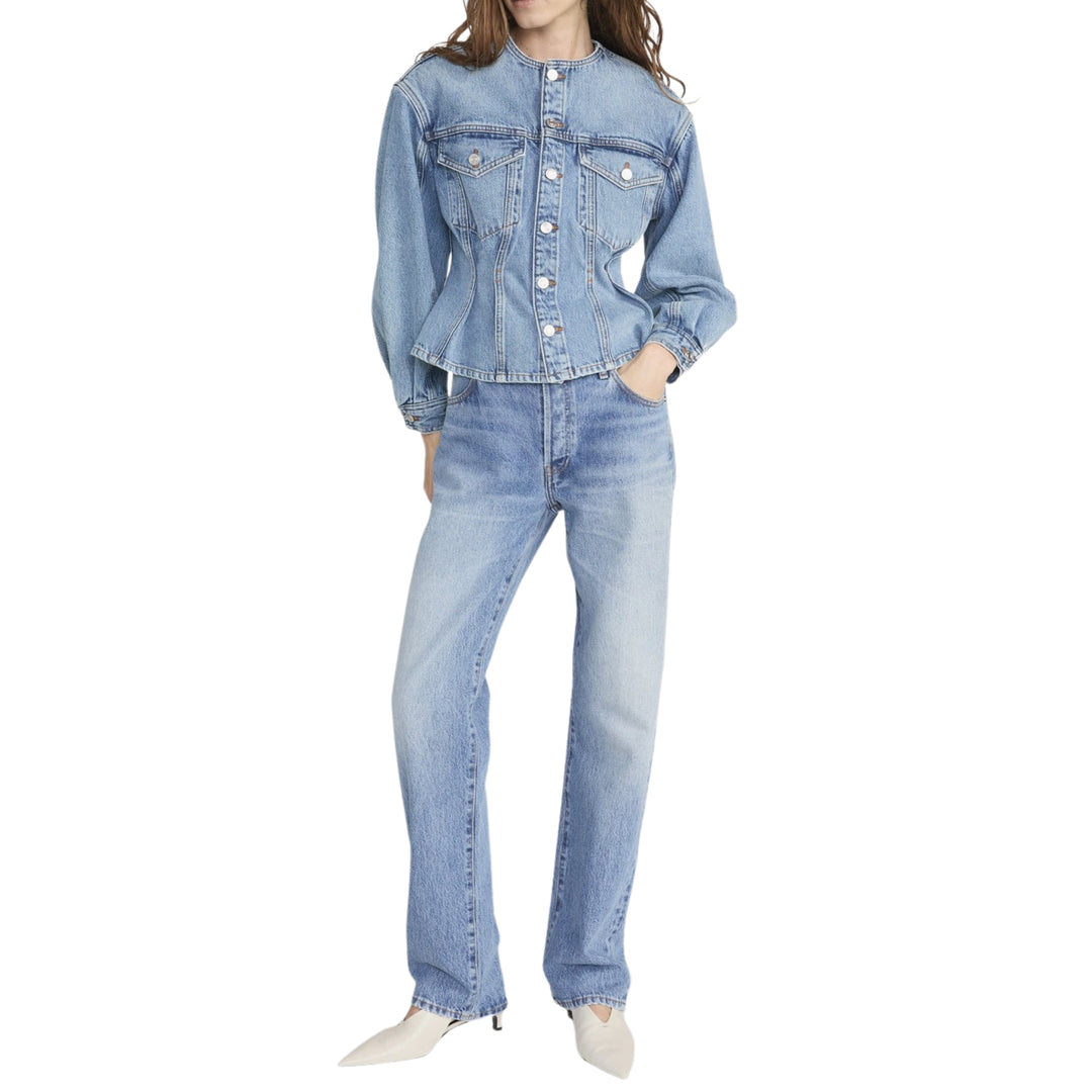 The Nipped Collarless Jacket in Umbria