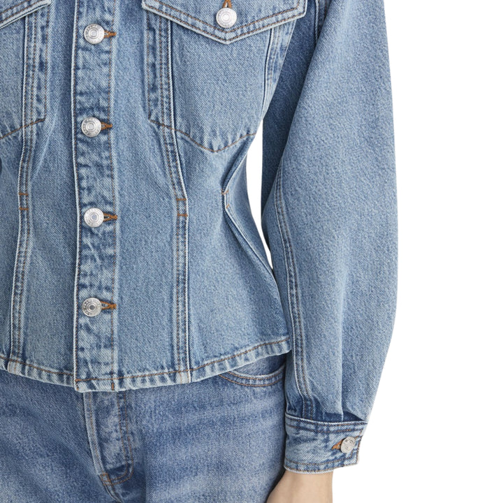 The Nipped Collarless Jacket in Umbria