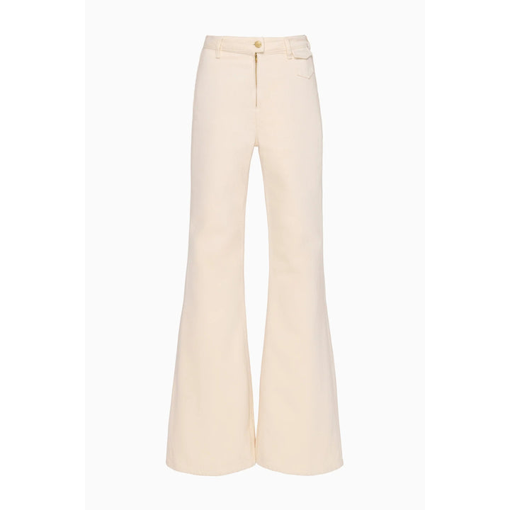 The Odelia High Rise Wide Leg Flare Jean in Cowrie