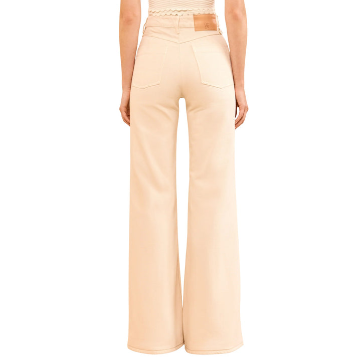 The Odelia High Rise Wide Leg Flare Jean in Cowrie