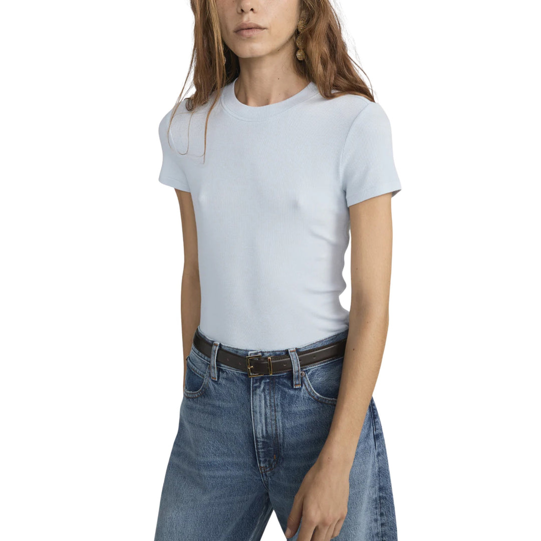The Rib Baby Tee in Sky Blue