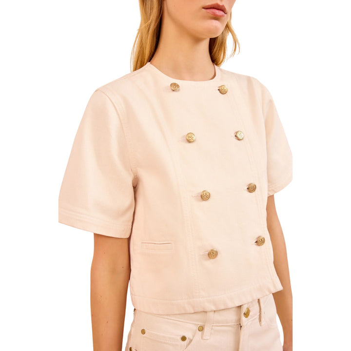 The Serge DB Short Sleeve Jacket in Cowrie
