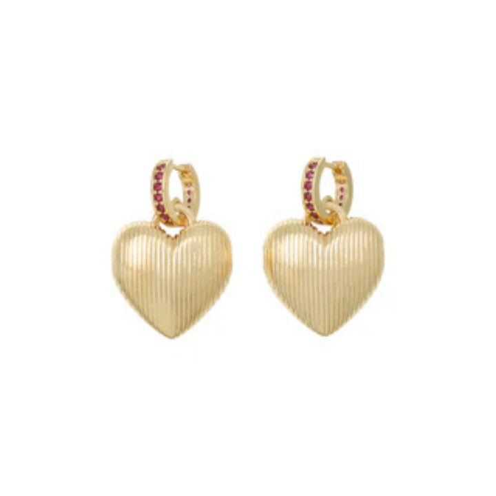 The Textured Heart Earrings