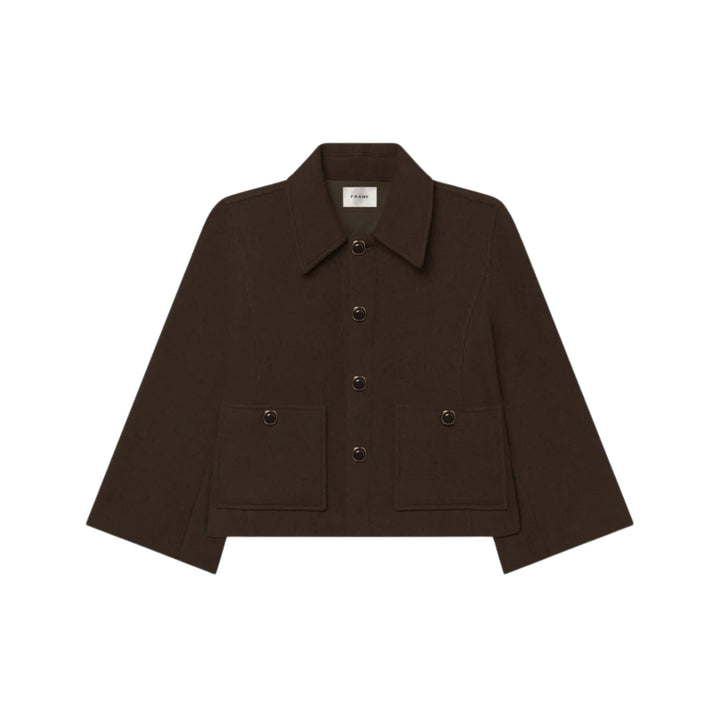 The Wool Mini Swing Jacket in Chestnut