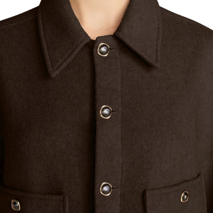 The Wool Mini Swing Jacket in Chestnut