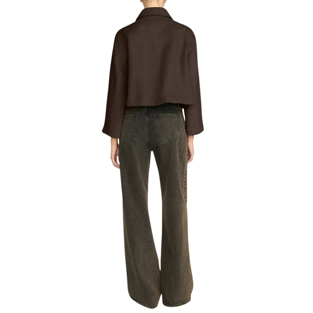 The Wool Mini Swing Jacket in Chestnut