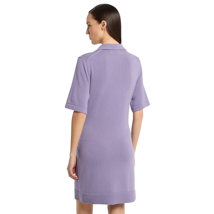 Tie Front Polo Dress in Wisteria