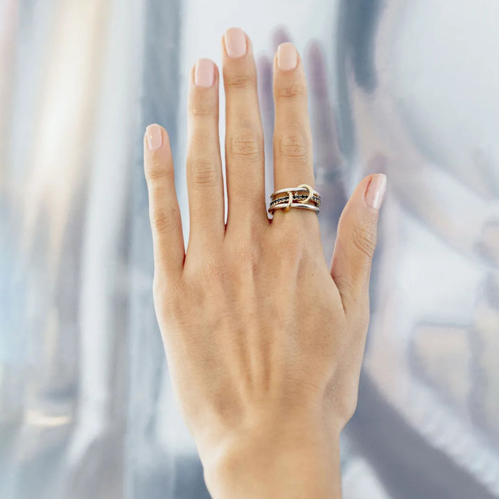 Tigris SG Diamond 3 Link Ring - Size 8