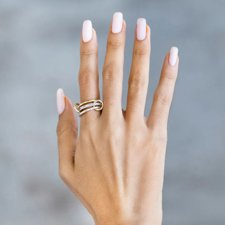 Tigris SG Diamond 3 Link Ring - Size 8