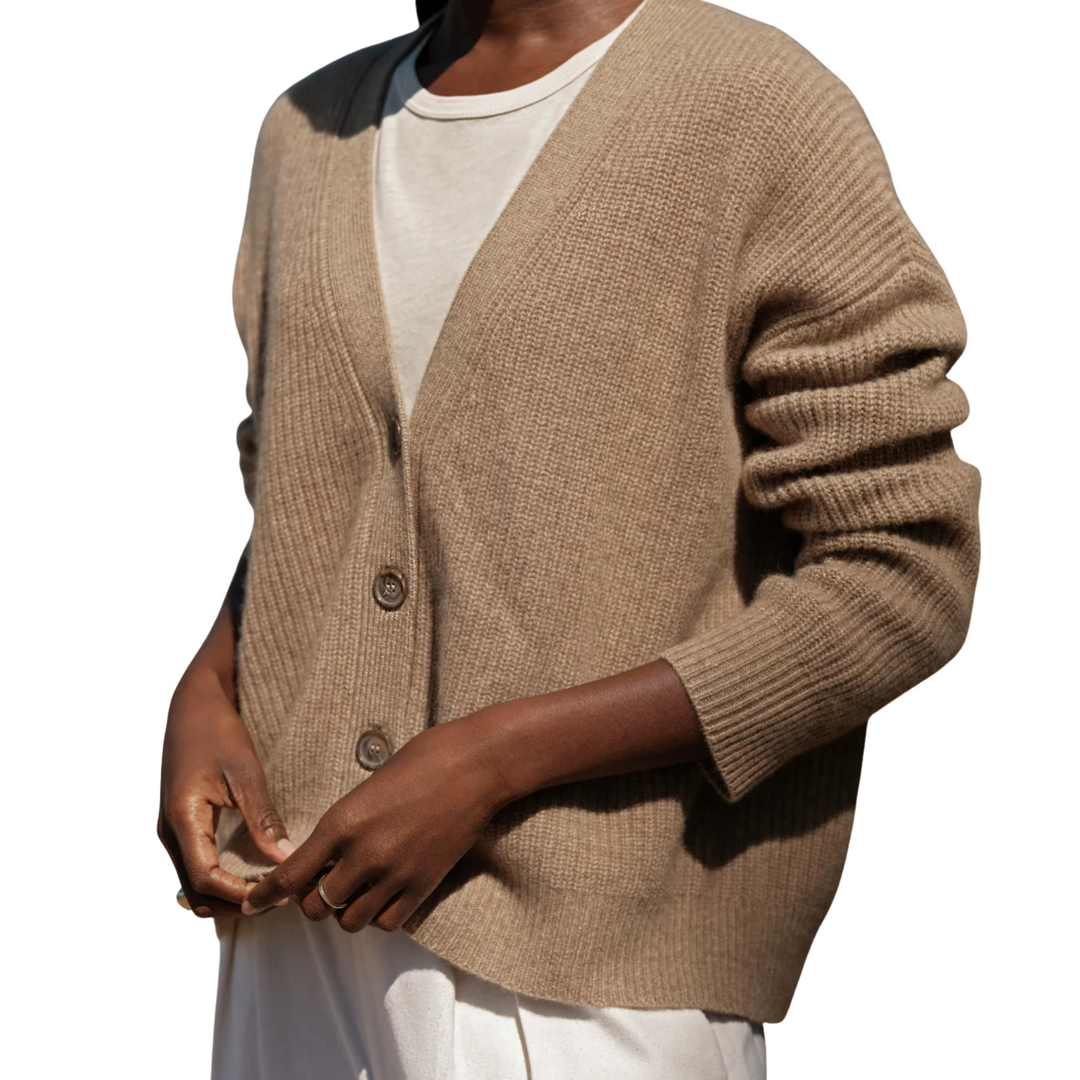 Cropped Cashmere Cocoon Cardigan