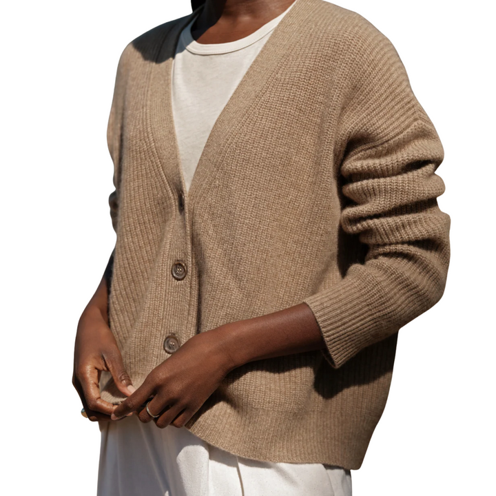 Cropped Cashmere Cocoon Cardigan