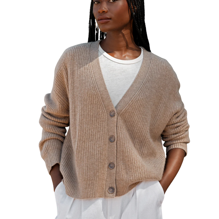 Cropped Cashmere Cocoon Cardigan