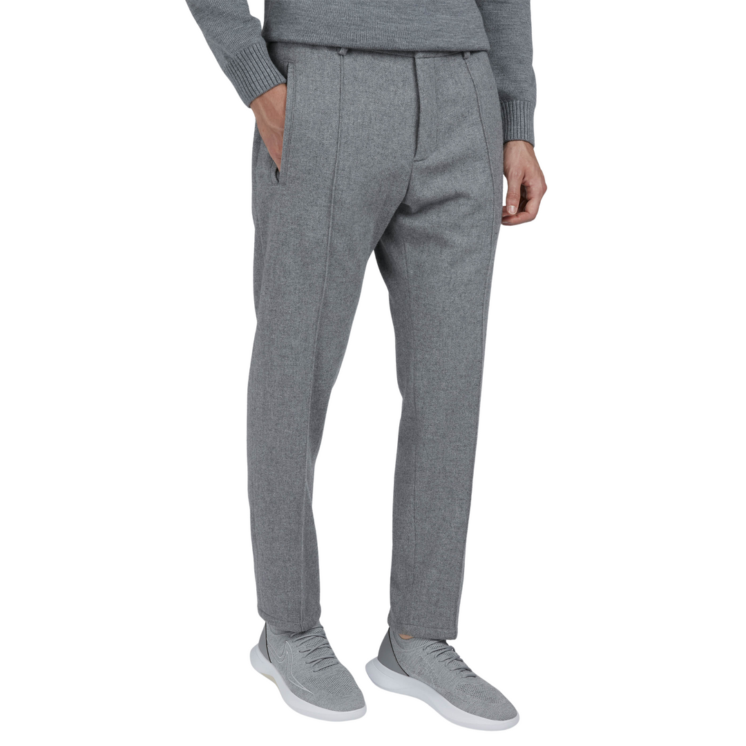 Wool Cashmere Chino Drawstring Trousers