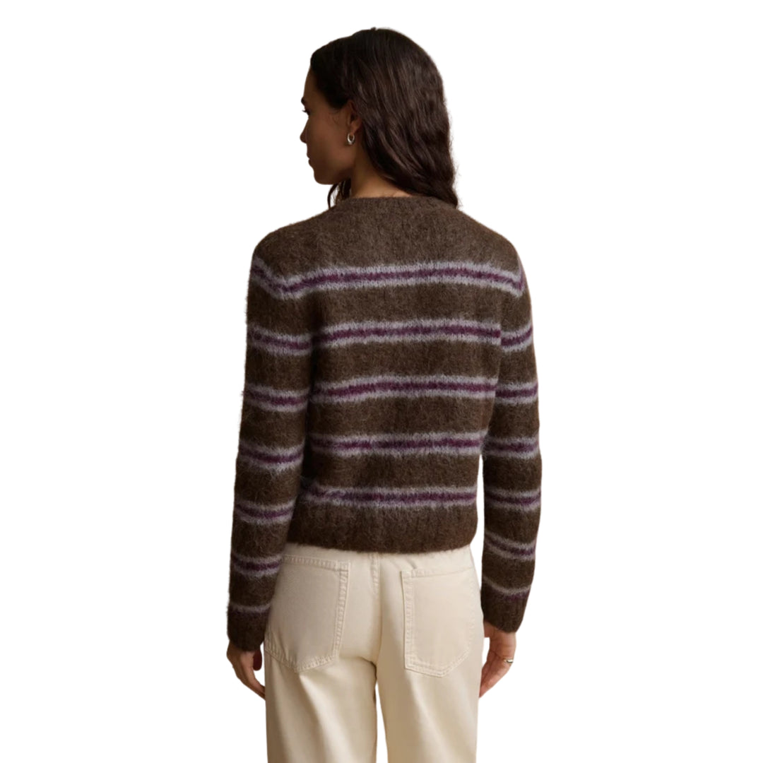 Timber Cardigan in Bordeaux Stripe
