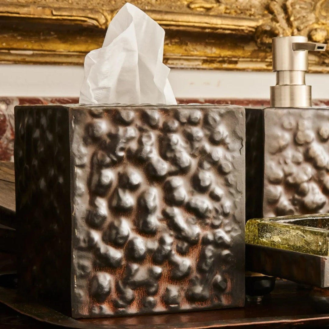 Tissue Box Hammered Square
