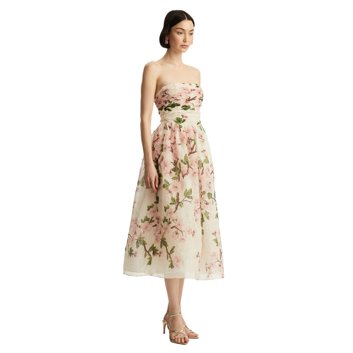 Strapless Cherry Blossom Dress