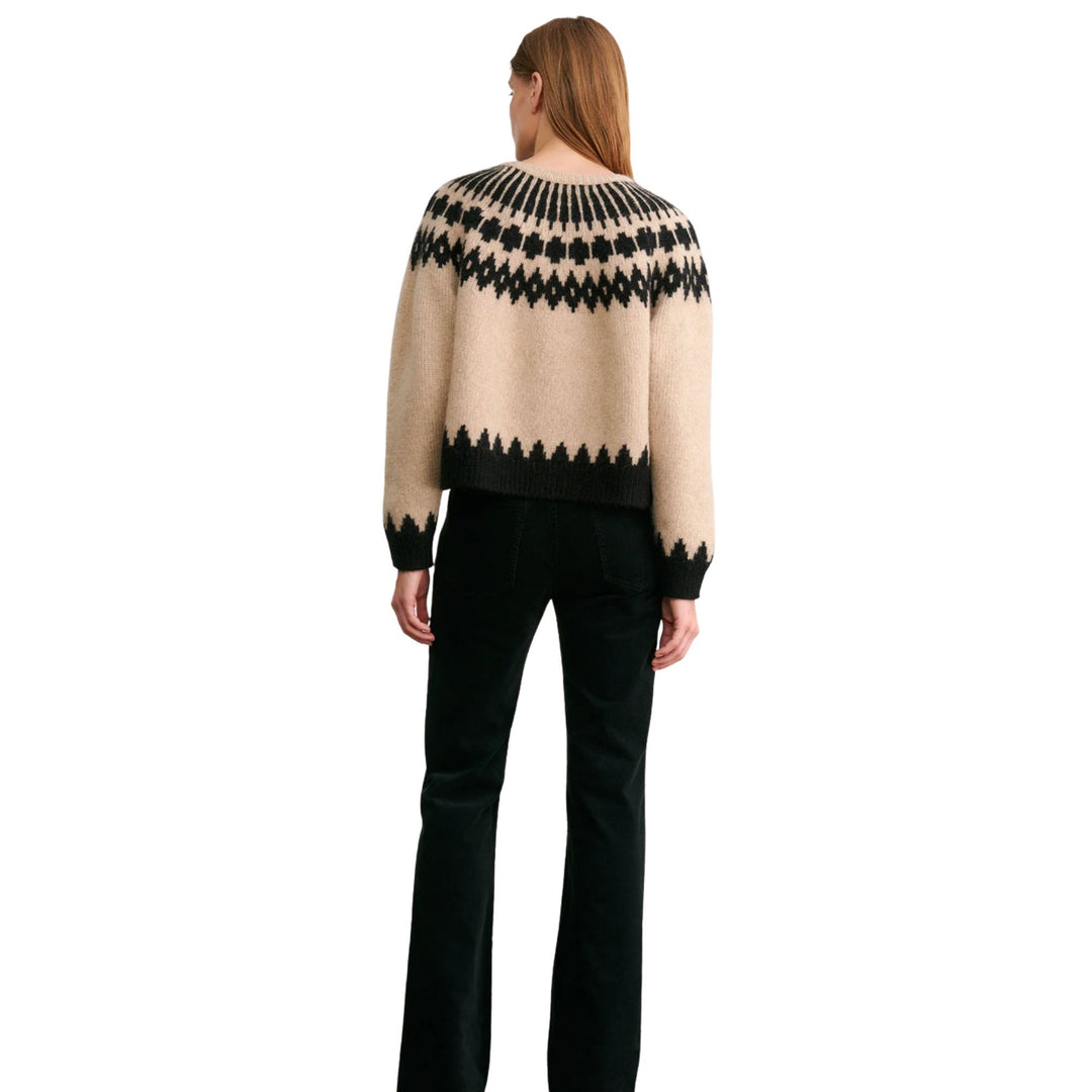 Alena Sweater in Light Camel fair isle