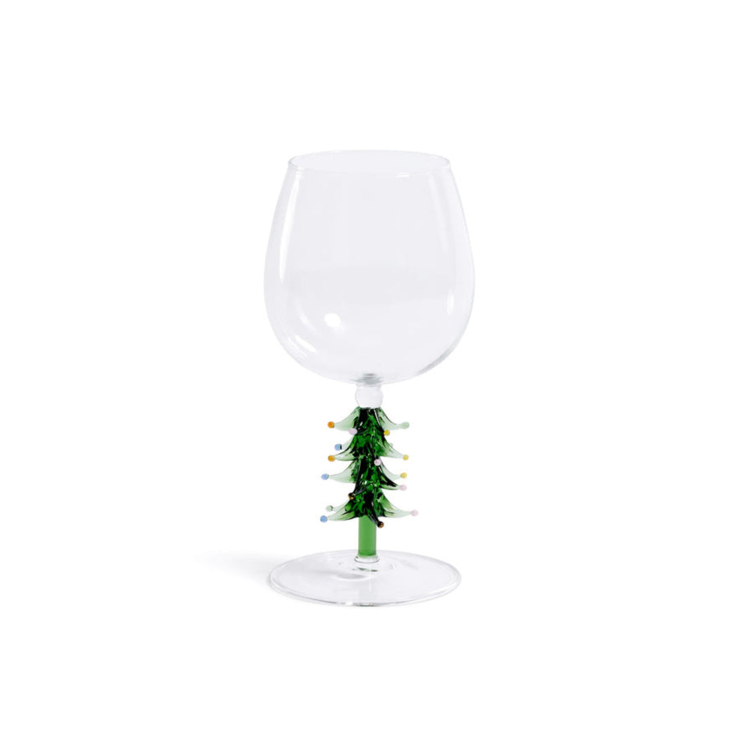 Treetop Cheers Wine Glass - Green