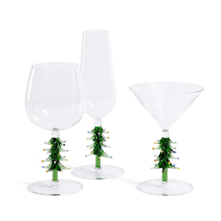 Treetop Cheers Wine Glass - Green
