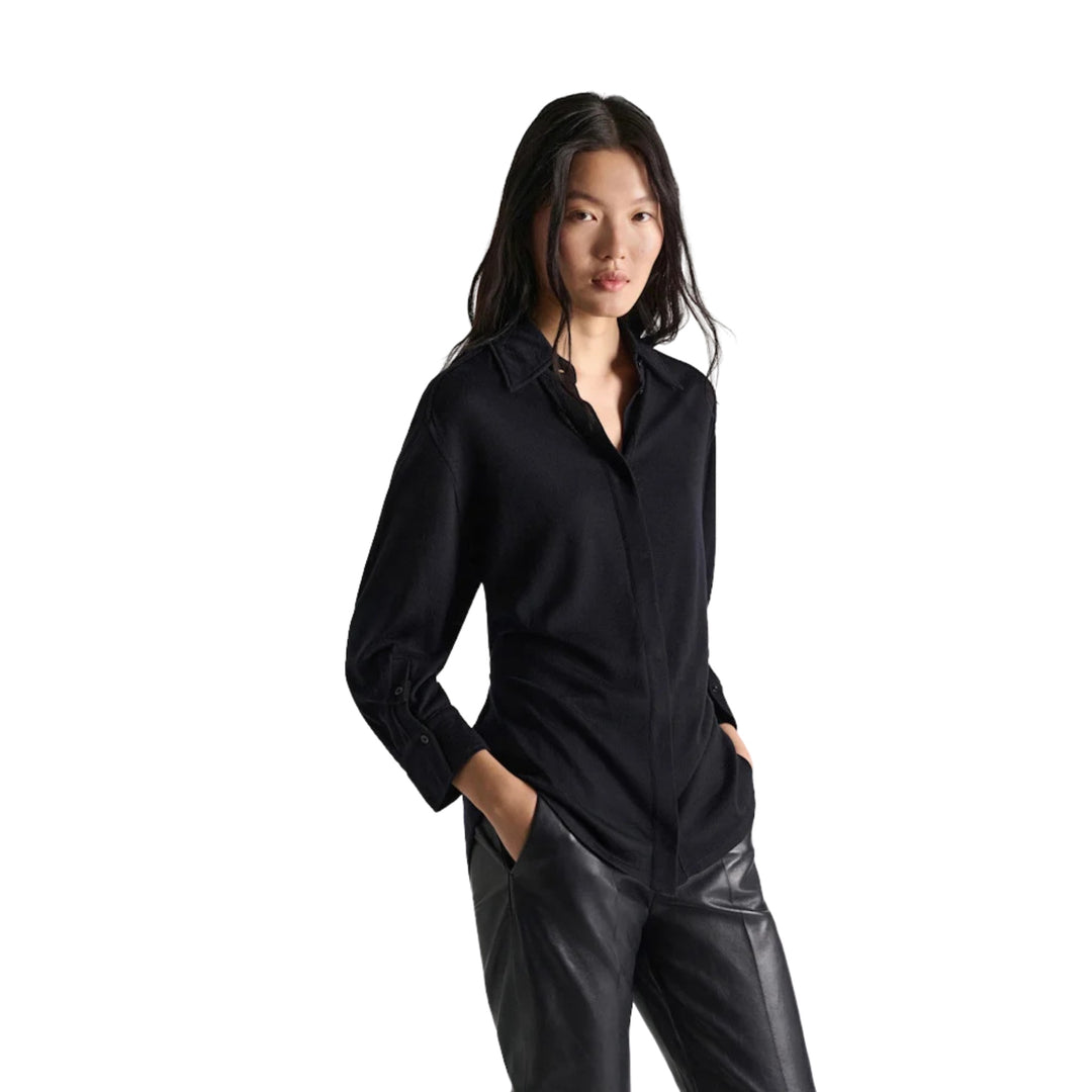 True Colors Merino Shirt in Midnight Navy