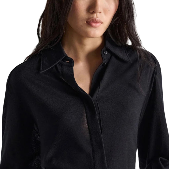 True Colors Merino Shirt in Midnight Navy