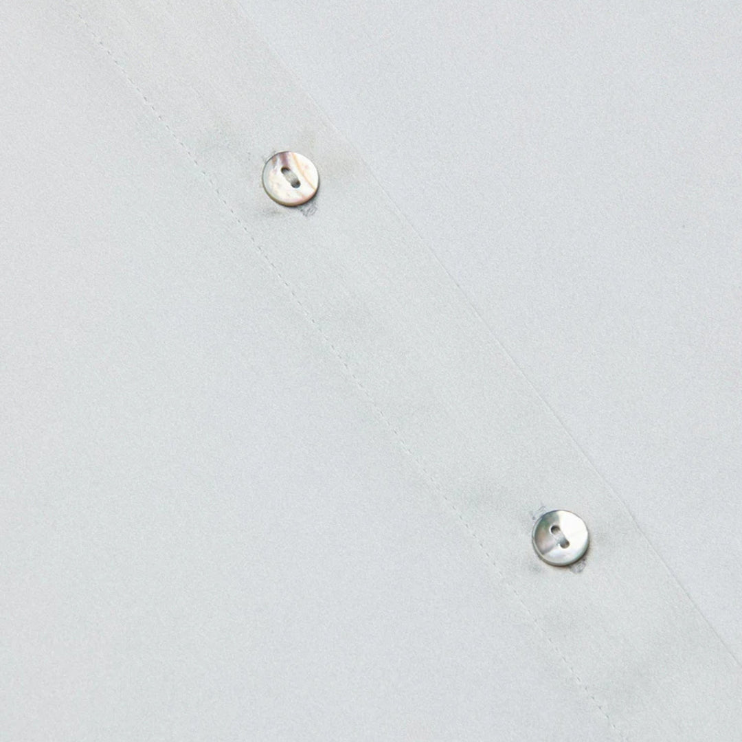 Tyler Long-Sleeve Blouse in Pale Mist Blue