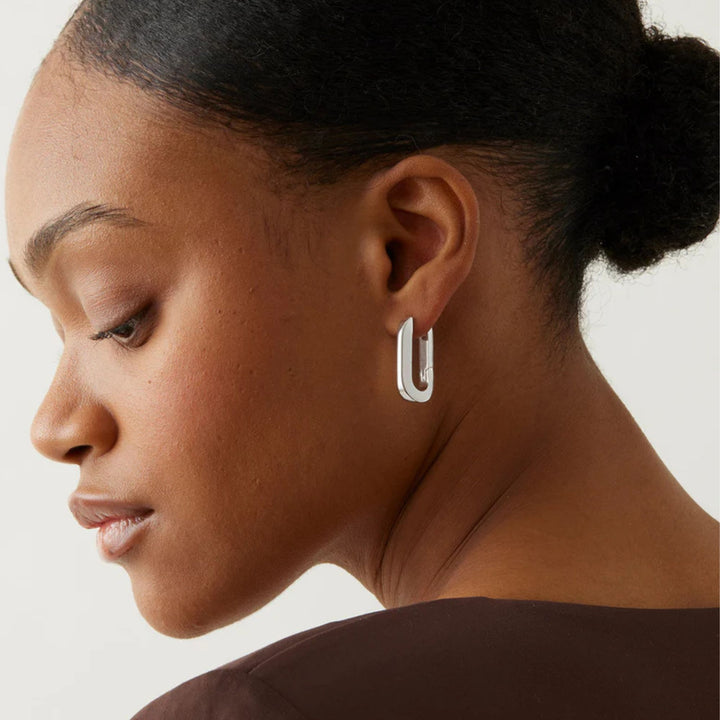 U-Link Earrings - Platinum