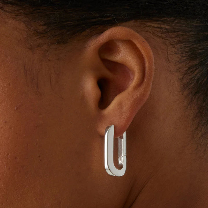 U-Link Earrings - Platinum