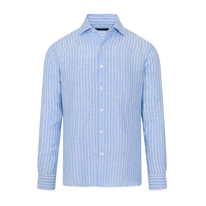 Long Sleeve Uneven Stripe Sport Shirt