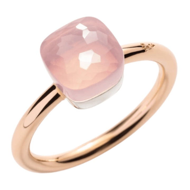 Ring Nudo Petite WG RG Pink Quartz