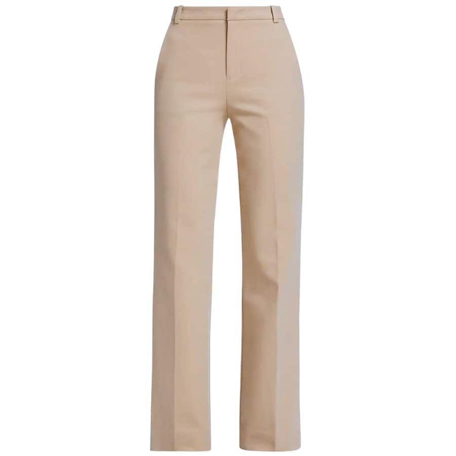 A Vince signature. Our boot-cut trouser is crafted from luxe Italian cotton crepe woven with a hint of stretch and cut with a slim leg that subtly flares at the knee for an ultra-flattering line.
