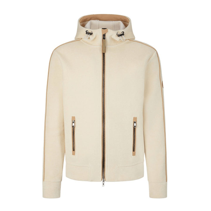 Contrast piping and inlay details in four-way stretch accentuate the casual flair of the Willem jacket, with its impressive technical viscose blend. The construction made from pure technical fibres offers added comfort, while the label’s signature drawstring hood and two-way zip lend a functional finish.