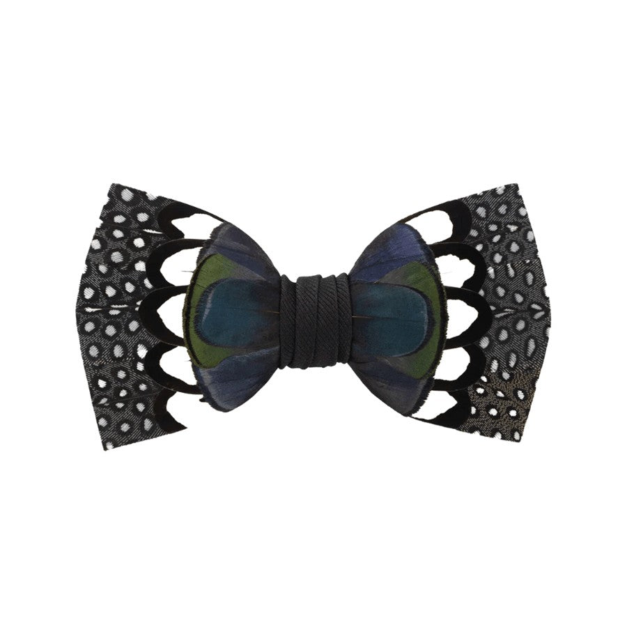 Band collar wrap features an adjustable strap from 13" to 21" and a hook closure. Bow tie dimensions are 2.5” tall and 4.5” wide.