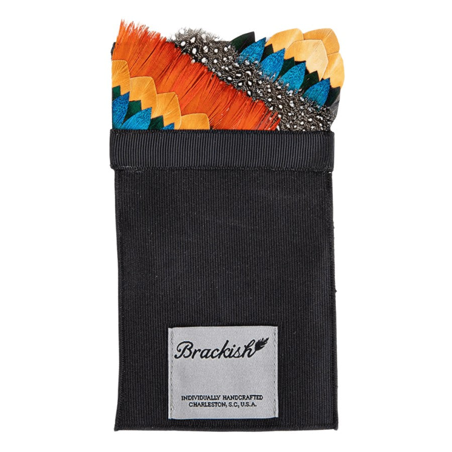 Each pocket square measures 3.5" wide and 6.5" tall. Grosgrain fabric is used for the pocket square insert.