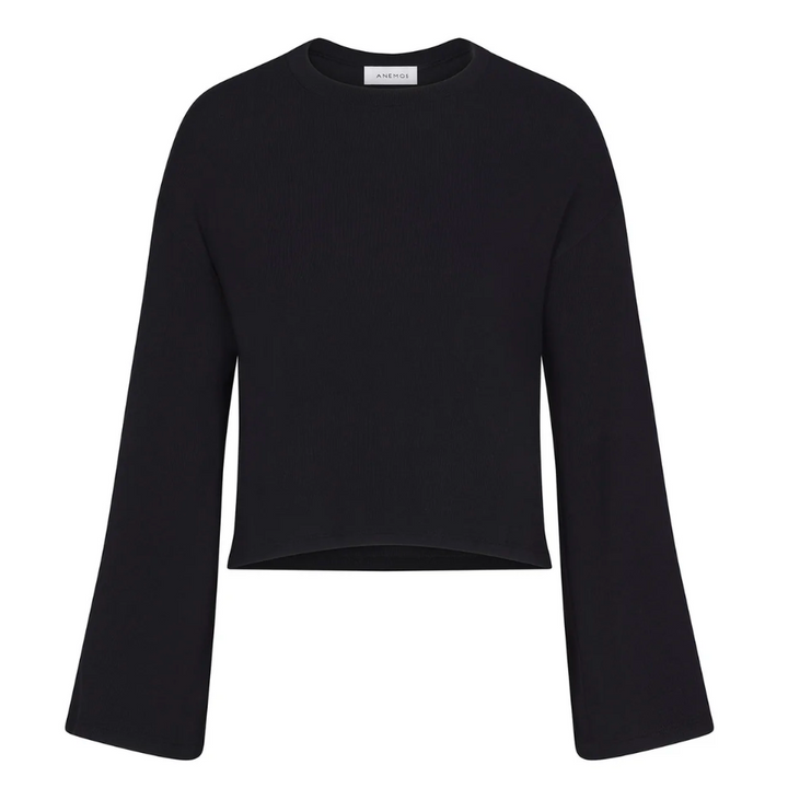 Bell Sleeve Boxy Crop Knit
