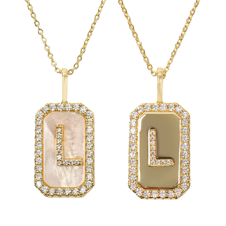 Love Letters L Double-Sided Necklace - Gold - NONE