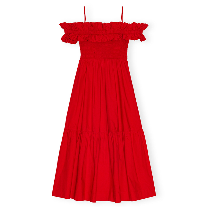 Racing Red Poplin Dress
