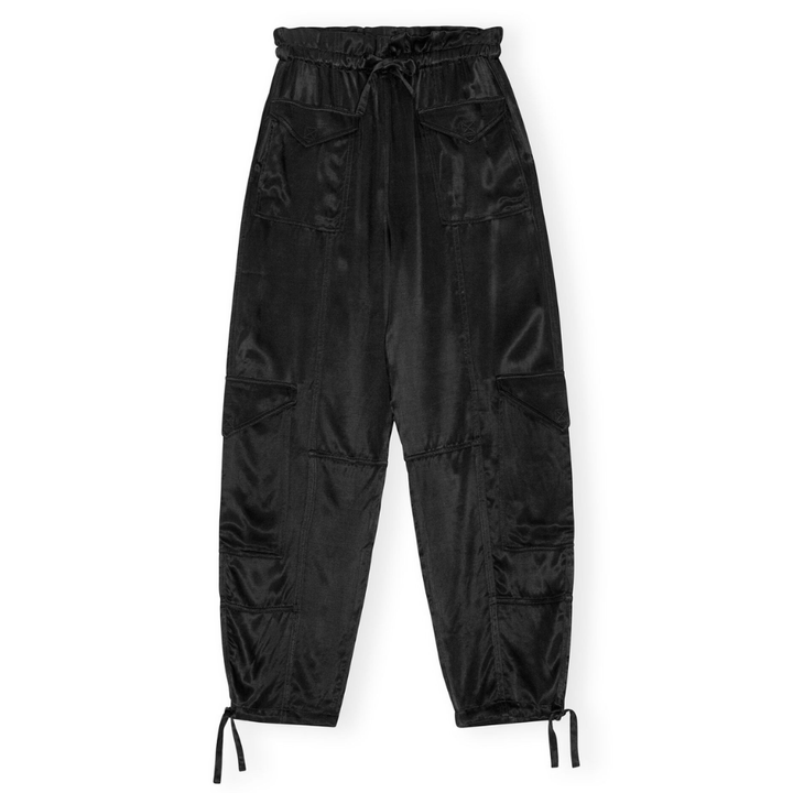 Washed Satin Pocket Pants