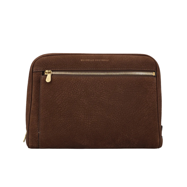 Leather Beauty Case - Brown - NONE